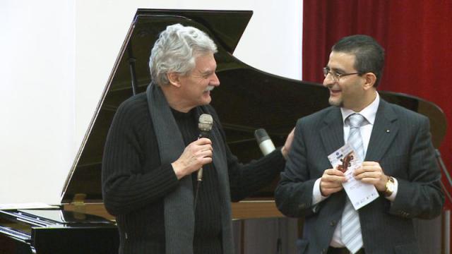 il Presidente del Conservatorio "Licinio Refice" Prof. Marcello Carlino ed il M° Francesco Marino